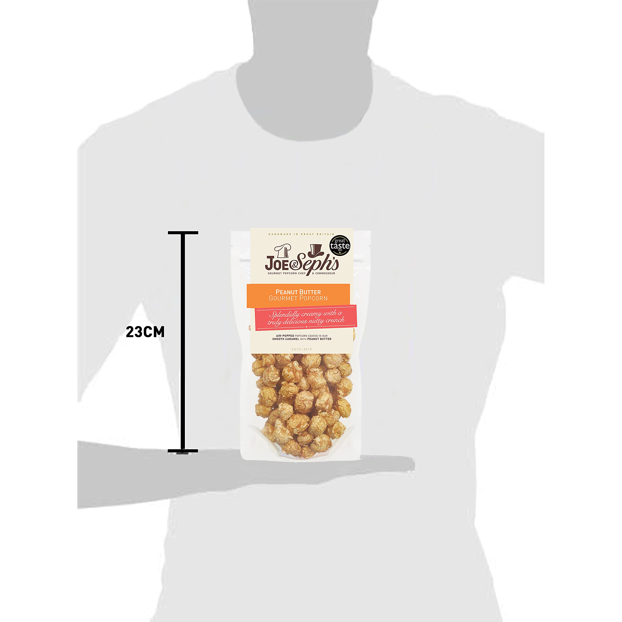 Joe & Seph's Peanut Butter Popcorn (4x80g) - 2 Star Great Taste Award, Air-Popped Sweet & Salted Snack
