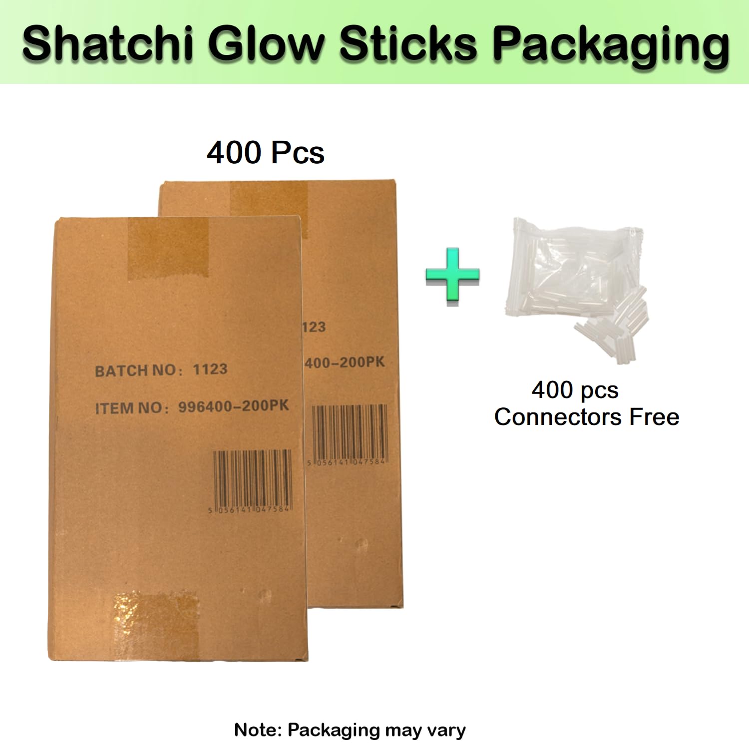 SHATCHI 8" Glow Sticks with Connectors – Neon Party Kit for Bracelets, Rings, DIY Light-Up Accessories 12