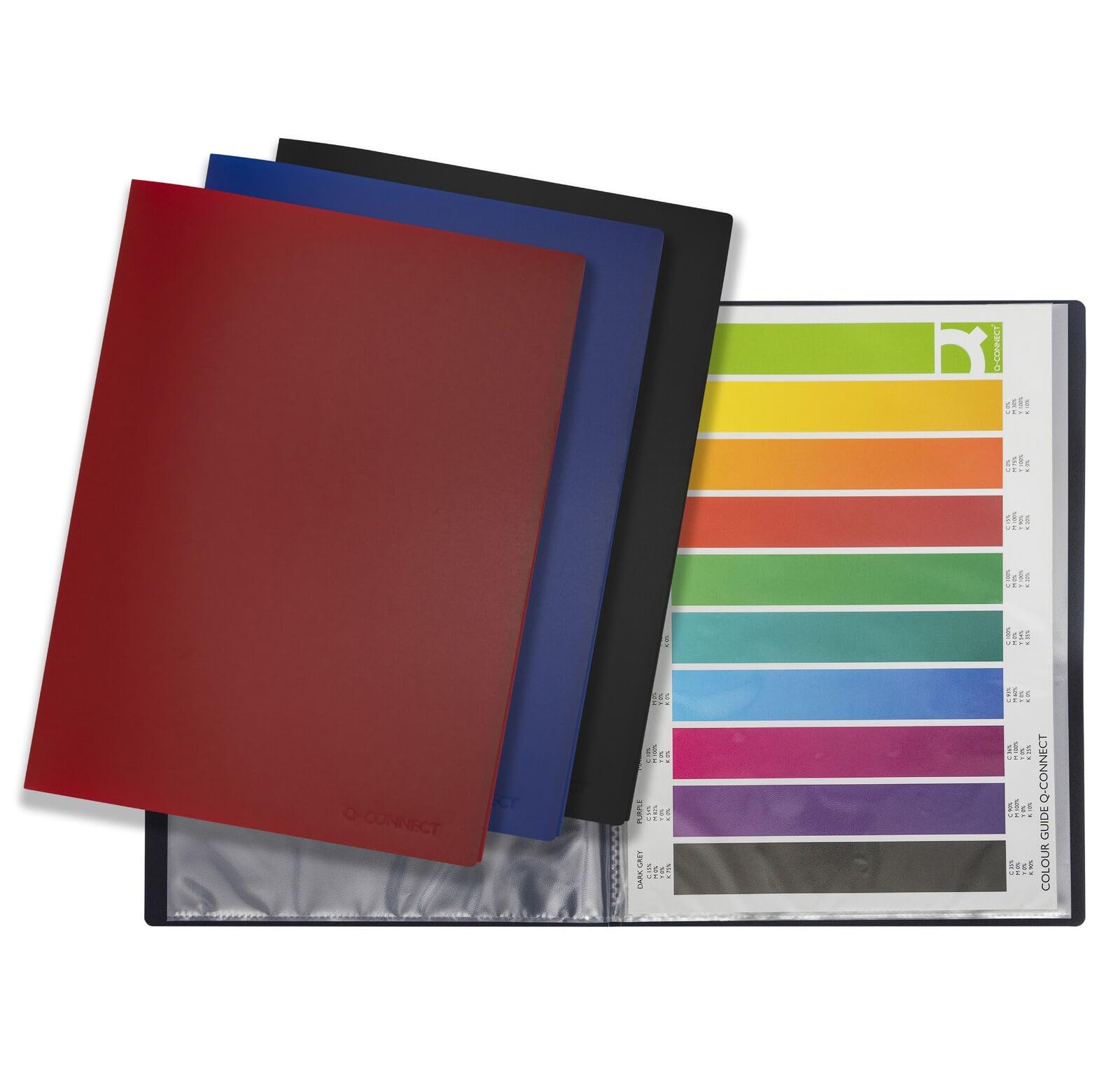 Q-Connect Polypropylene Display Book - 40 Pockets | A4 Size | Red | KF01258 3