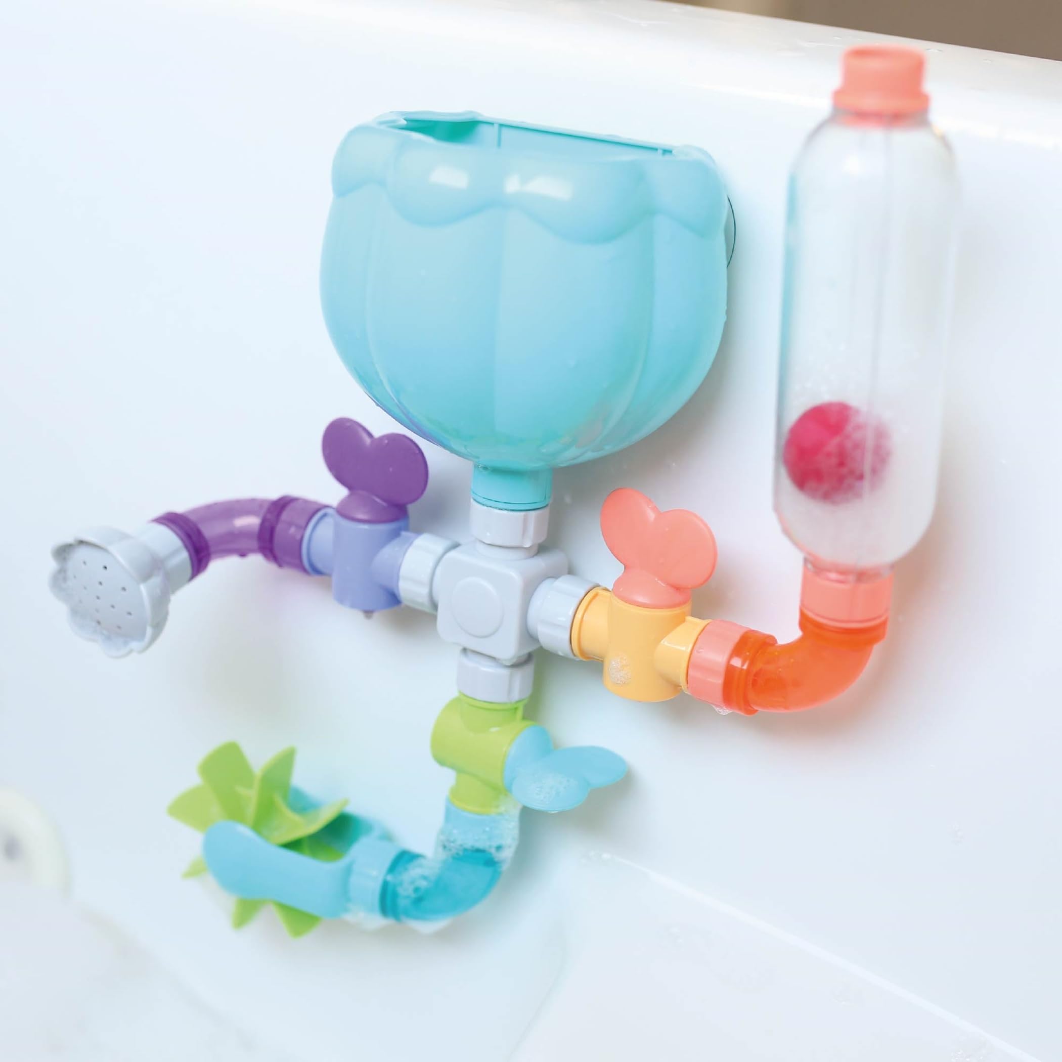 Nuby Wacky Water Works Pipes Bath Toy - Educational Bath Playset for 3 Years and Over 11