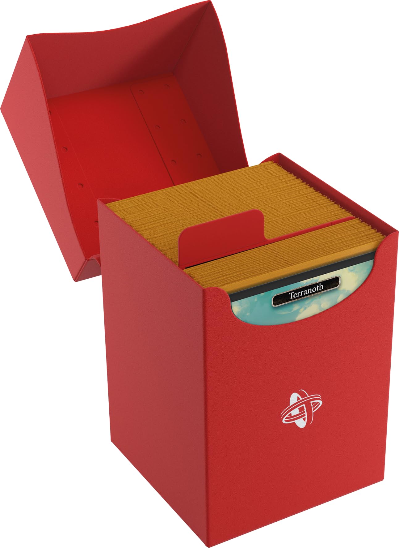 Gamegenic 100-Card Deck Holder - Red Double-Sleeved TCG Storage with Cobra Neck Closure 6