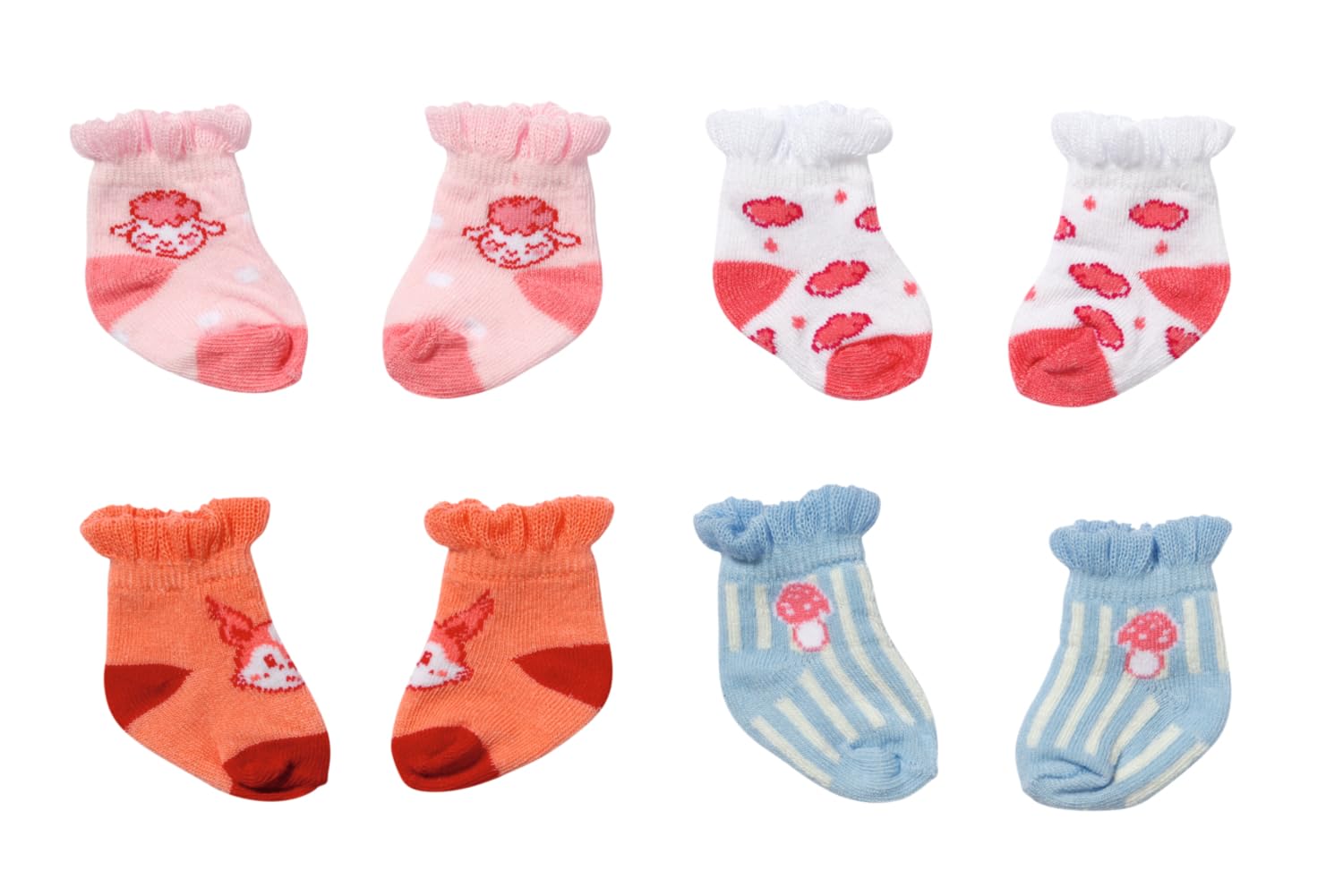 Baby Annabell Doll Socks - 2 Pack Assorted, Fits Up to 43cm Dolls | Ages 3+