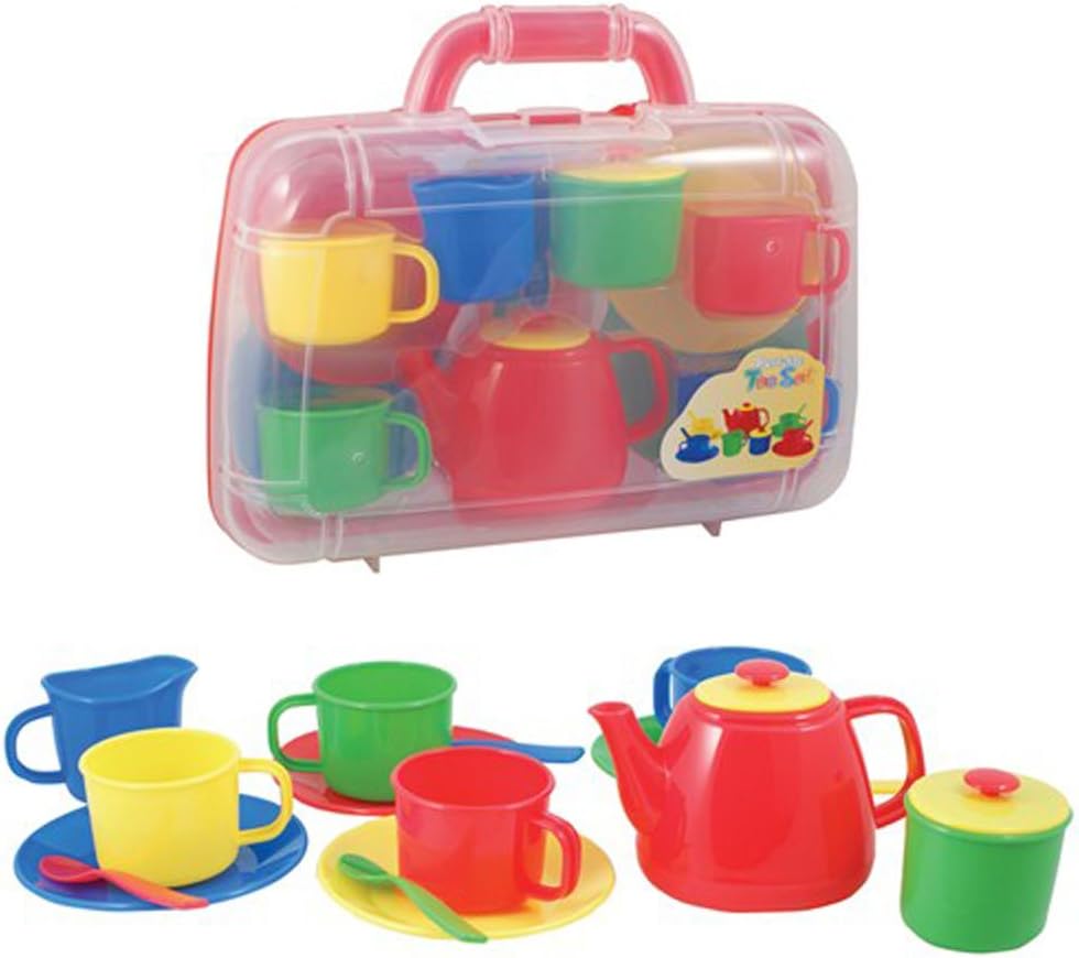 Peterkin Tea Set in Carry Case - Portable Playset for Pretend Tea Parties