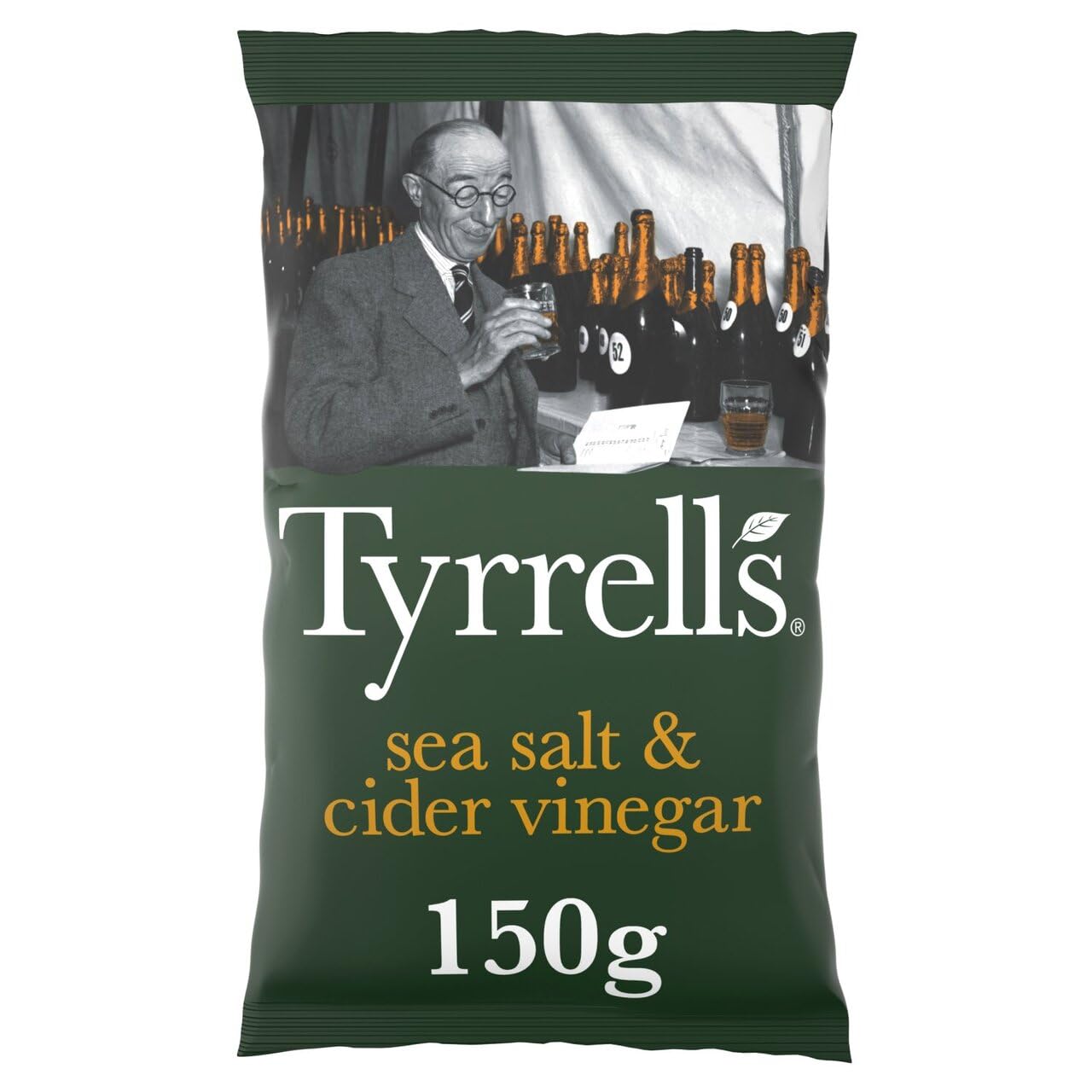 Tyrrells Sea Salt & Cider Vinegar Hand-Cooked Crisps 150g