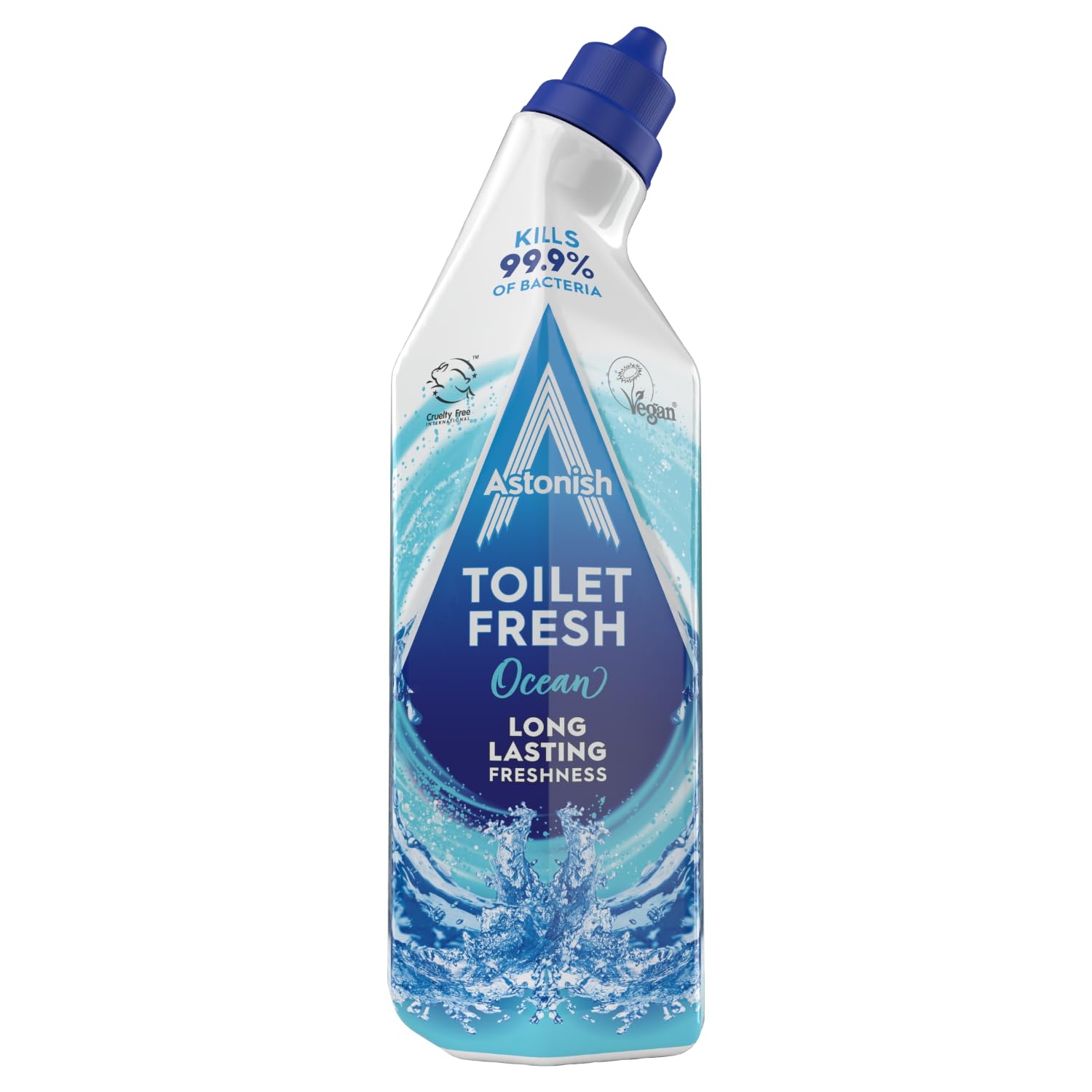 Astonish Ocean Toilet Fresh Gel, 750ml - Antibacterial Toilet Cleaner with Limescale Prevention