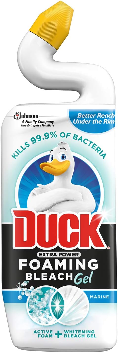 Duck - Extra Foaming Bleach Gel Toilet Cleaner, Marine Scent, 750ml
