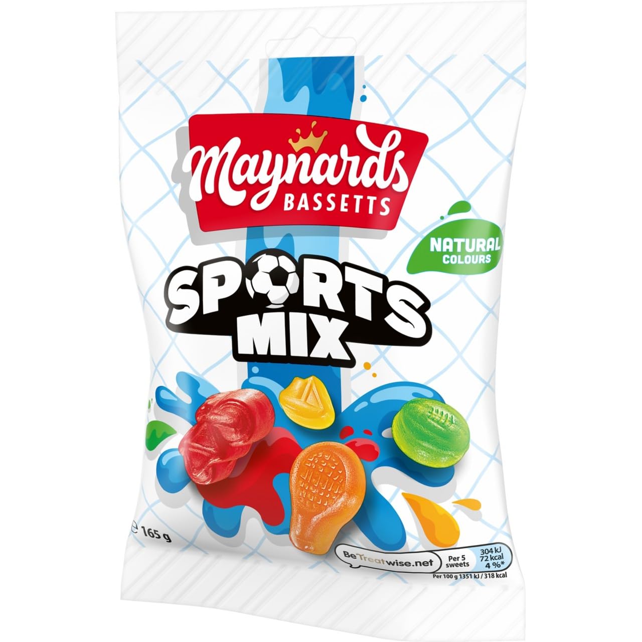 Maynards Bassetts Sports Mixture Sweets Bag, Assorted Fruity Chewy Jelly Sweets, 165g