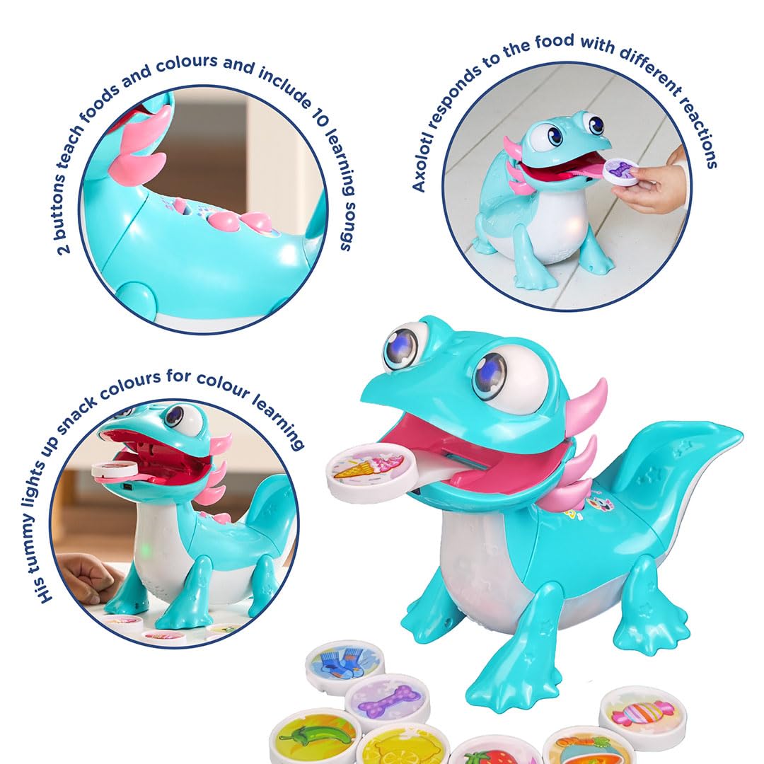 VTech Tasty Treats Axolotl - Interactive Toddler Toy with Fun Reactions & 8 Pretend Snacks 11