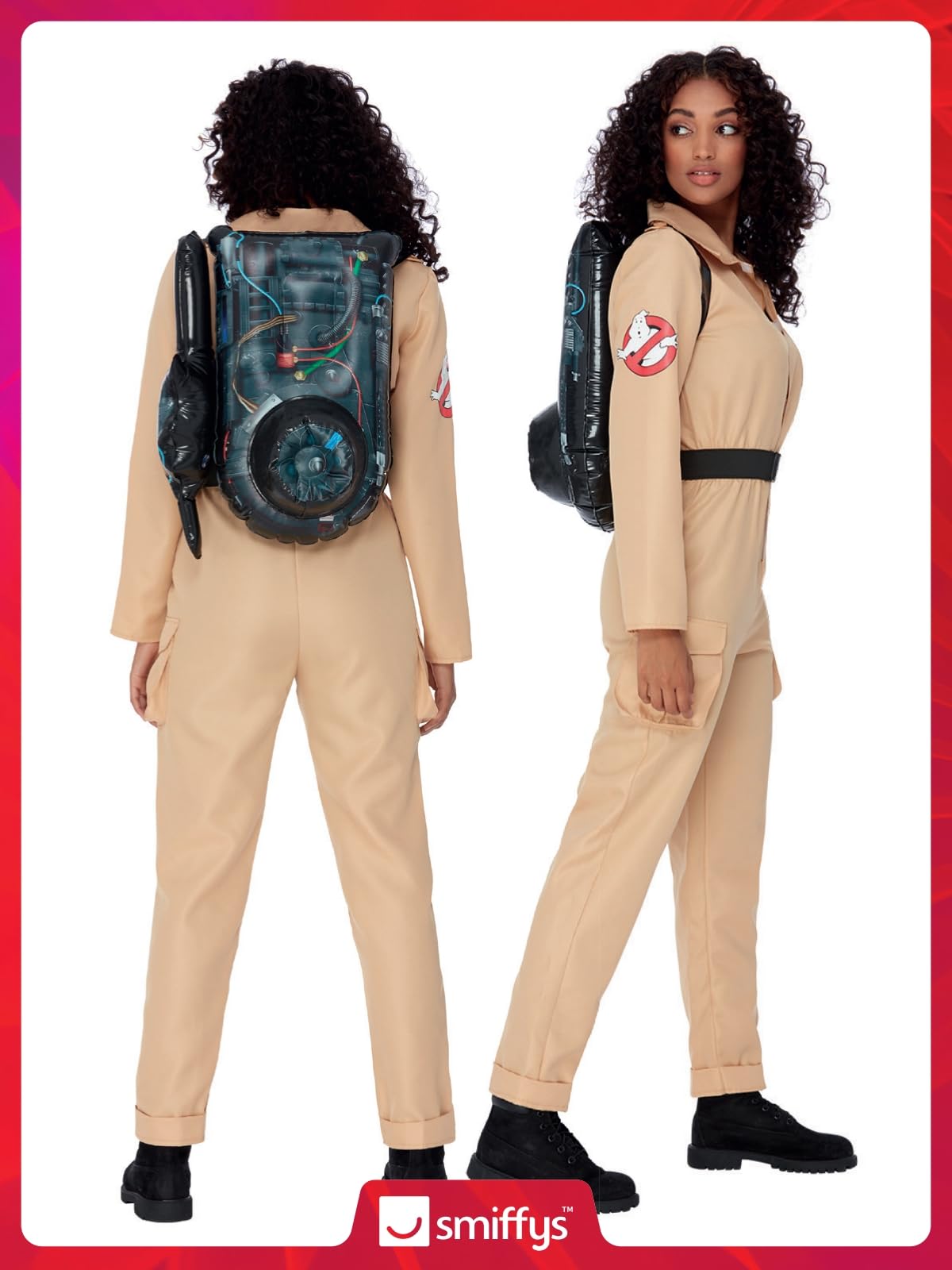 Smiffys Ghostbusters Ladies Costume Jumpsuit with Inflatable Backpack 7