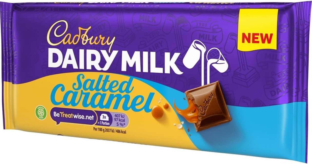 Cadbury Dairy Milk Salted Caramel Chocolate Bar with Daim Crunch, 120g 10