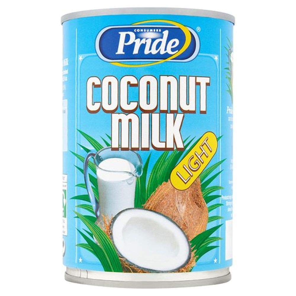 Pride Light Coconut Milk 400ml - Reduced Fat Cooking Coconut Milk for Curries, Soups & Sauces