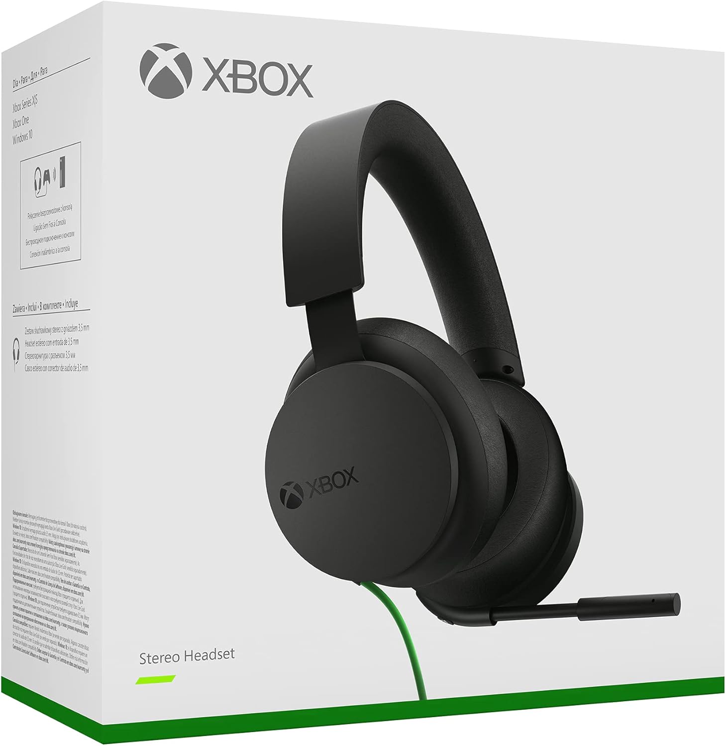 Xbox Stereo Headset for Xbox Series X|S, Xbox One, Windows PC – Wired Gaming Headset with 40mm Drivers, 3.5mm Jack, On-Ear Controls