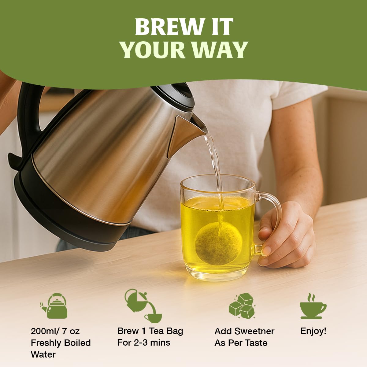 HANDPICK Lemongrass Herbal Tea Bags - 100 Count, Caffeine Free, Non-GMO | Citrus & Mint Flavor 8
