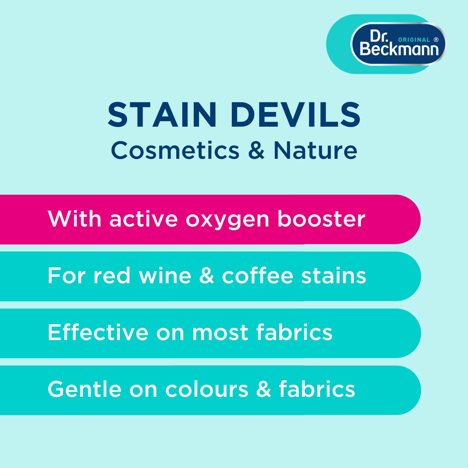 Dr. Beckmann Stain Devils Fruit & Drinks - Active Oxygen Booster for Red Wine, Coffee, Tea | 50g