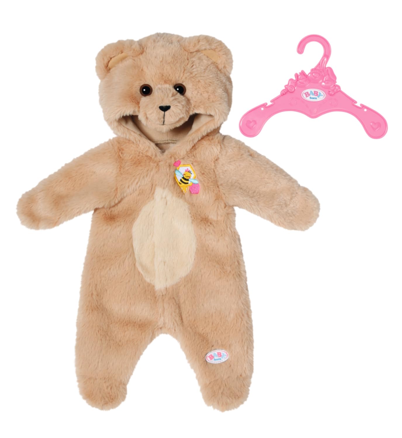 BABY born Bear Onesie - Fits 43cm Dolls | Super Soft Polyester | Ages 3+