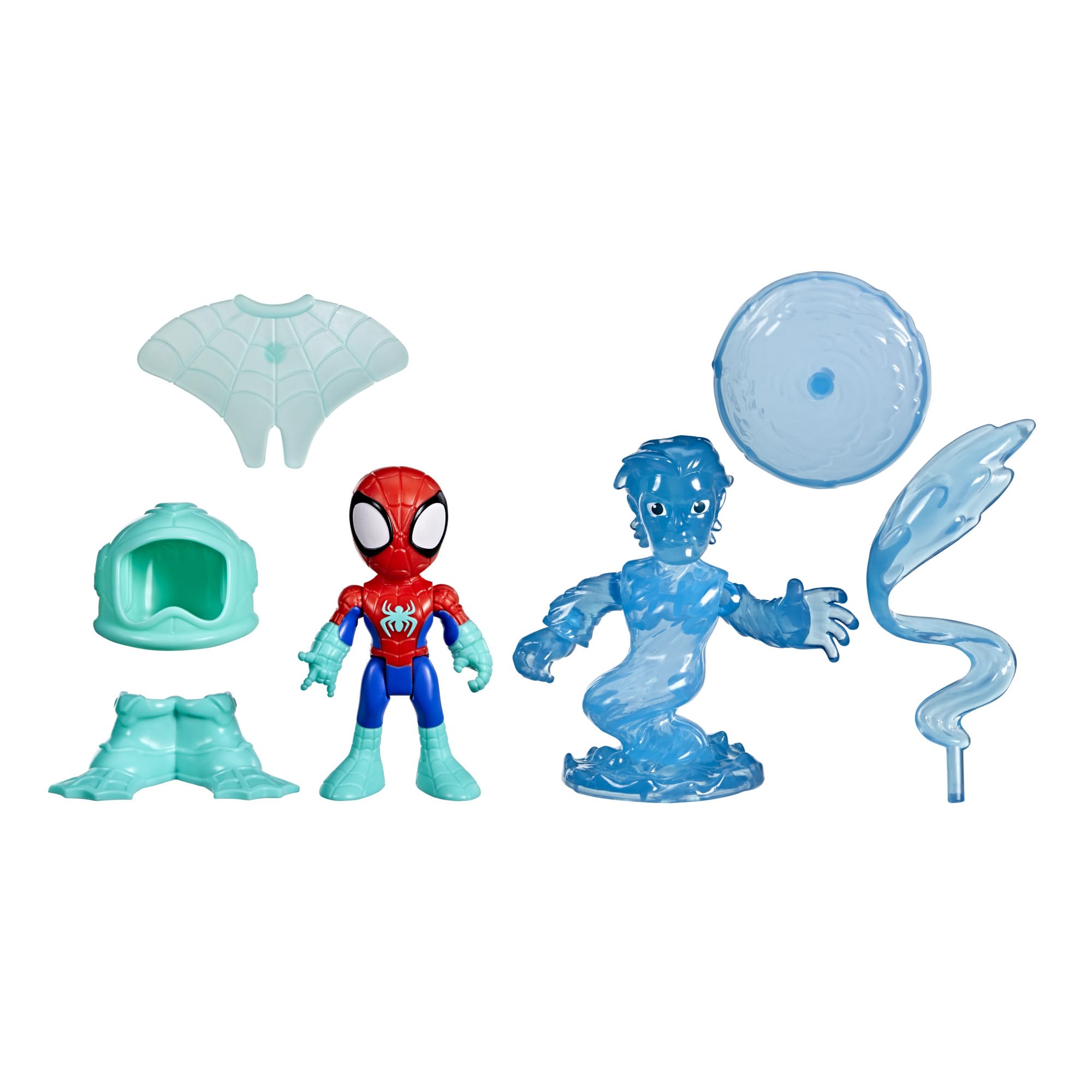 Spidey and His Amazing Friends Water-Webs Spidey & Hydro-Man Action Figures - 3-Inch Poseable Marvel Toys for Ages 3+