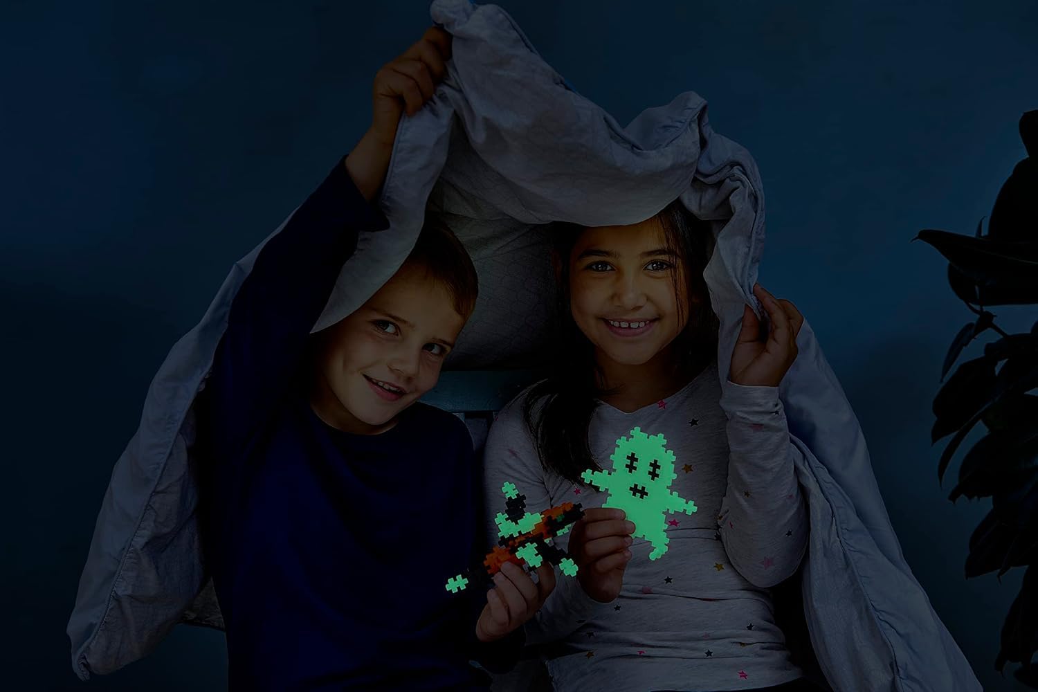 PLUS PLUS Building Blocks Toy - 100 Pieces, Glow in the Dark | Ages 5+ | STEM Learning 2