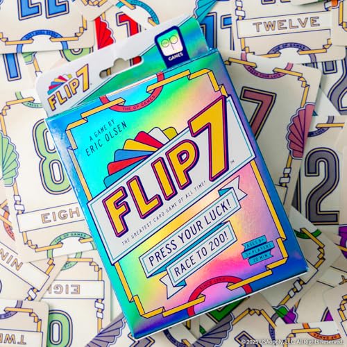 USAopoly Flip 7 Card Game for 3+ Players, Ages 8+, 20-Minute Play Time