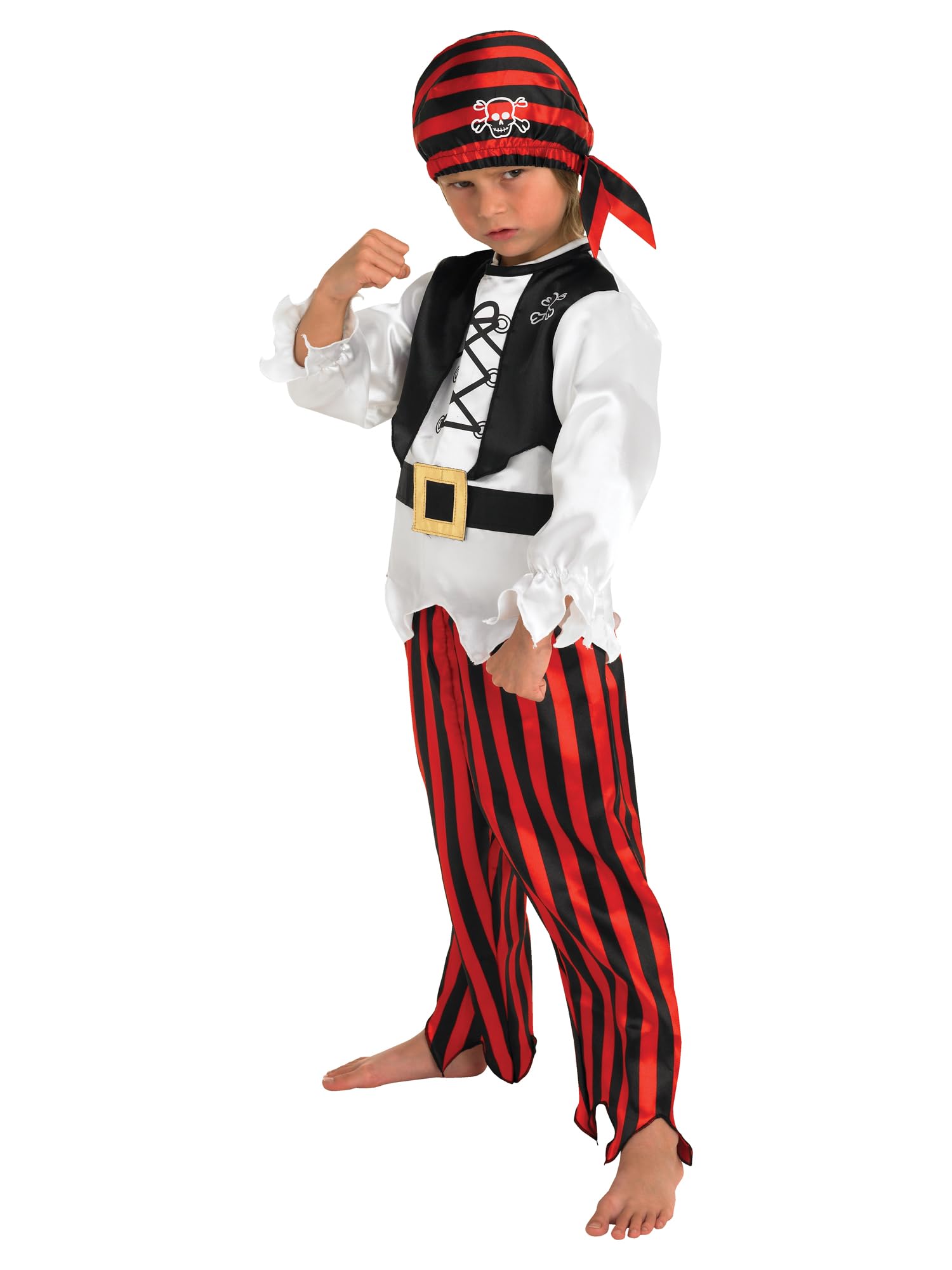 Rubies Official Children's Raggy Pirate Boy - Fancy Dress Costume, 128 cm -