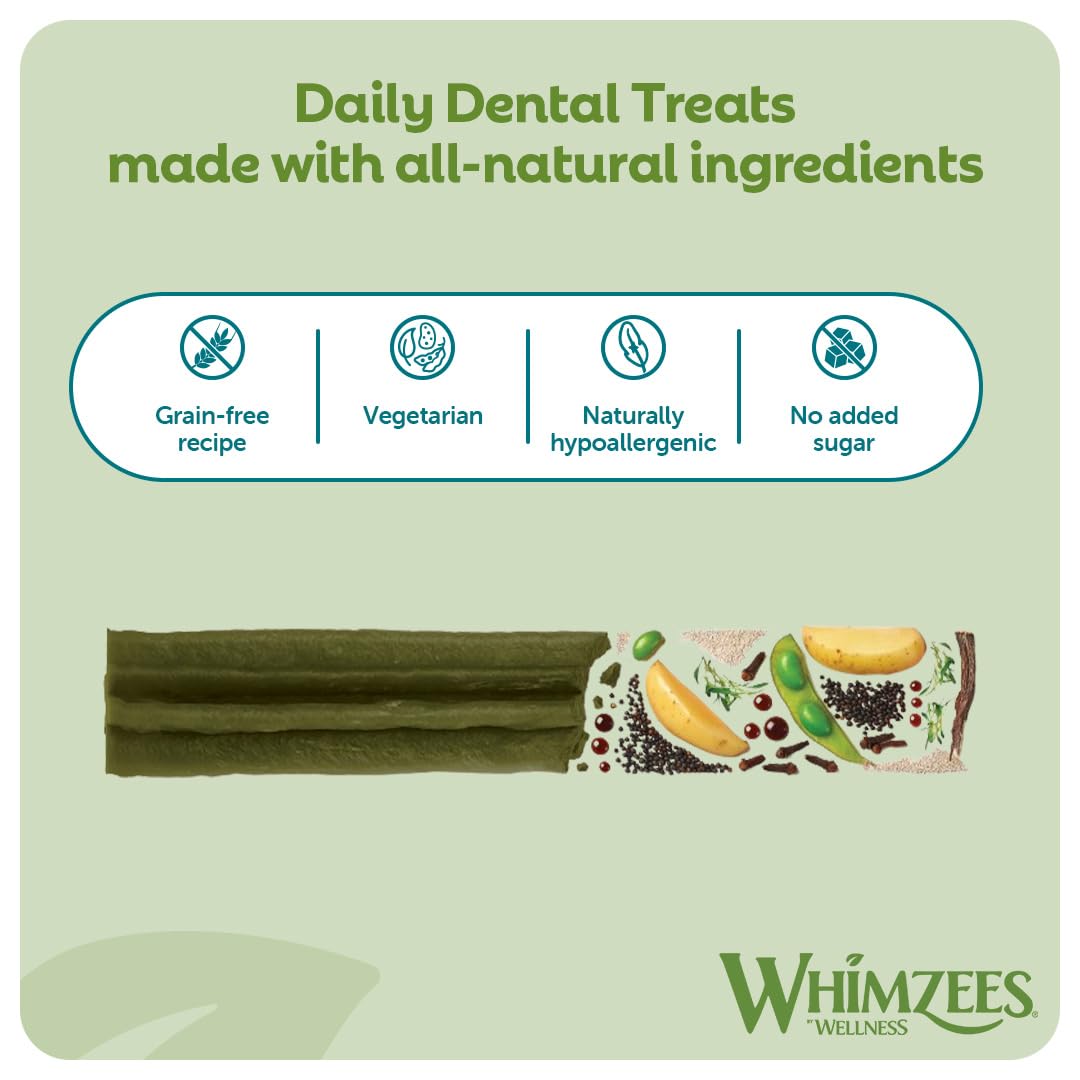 WHIMZEES Stix M Dental Sticks for Medium Dogs | 30 Pieces | Vegetarian & Grain-Free 3