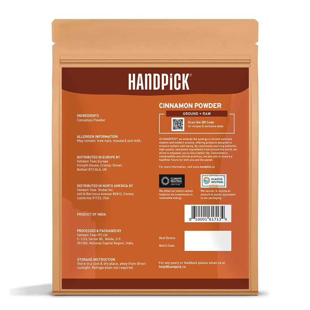 HANDPICK - Cinnamon Powder (200g/7oz) Non-GMO & Raw Ground Cinnamon in Resealable Pouch 3