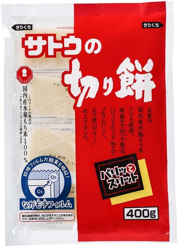 SATO - Kirimochi Paritto Slit Mochi Rice Cakes 400g