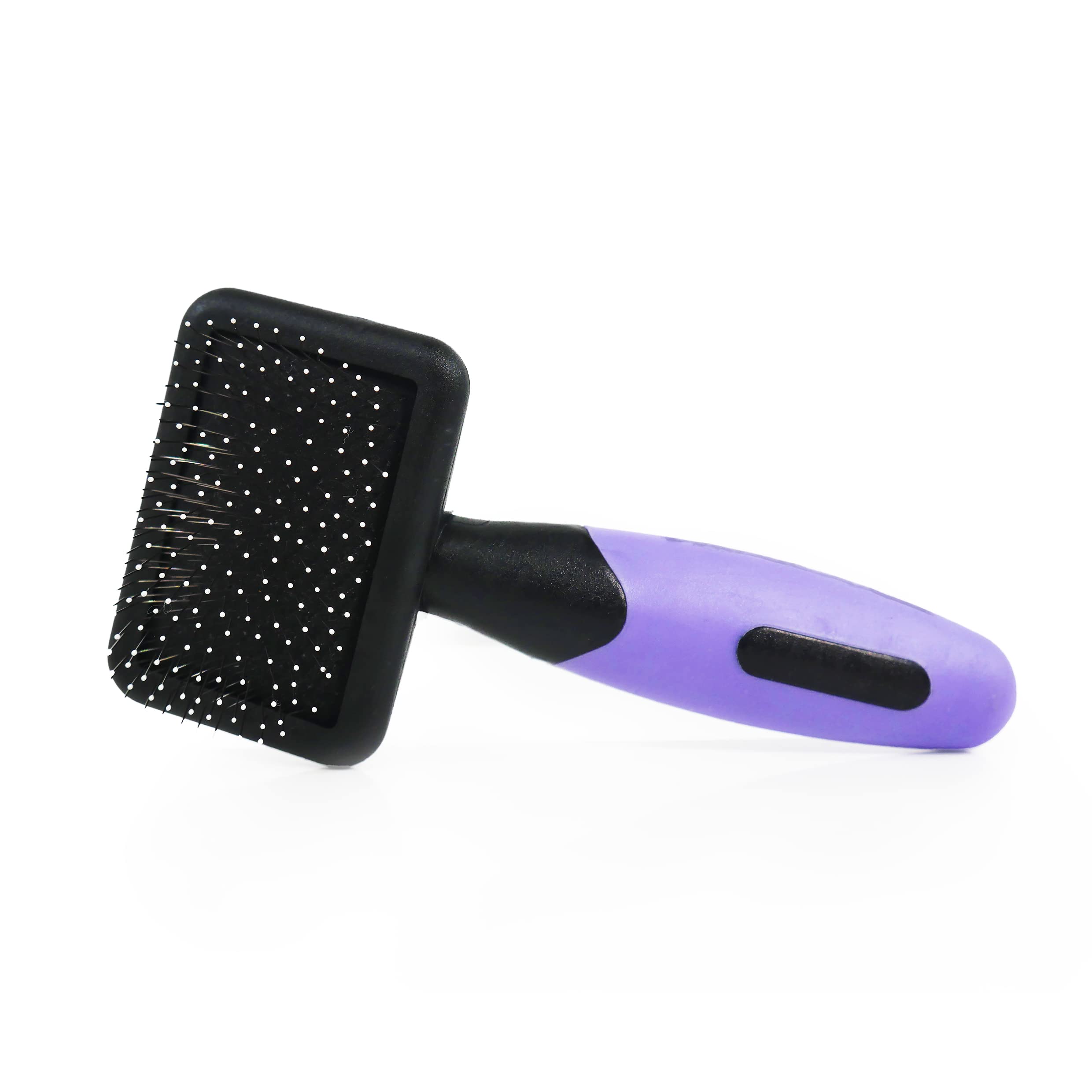 Rosewood Mini Gentle Slicker Brush for Small Animals | Removes Mats & Dead Hair | Purple/Black 2