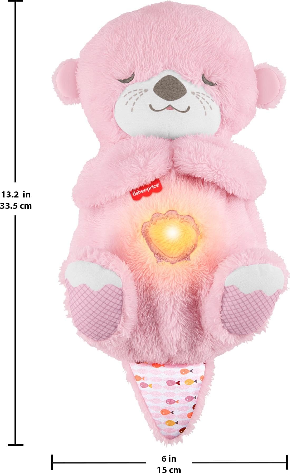 Fisher-Price Soothe 'n Snuggle Otter Pink Plush Sound Machine with Breathing Motion & Lights