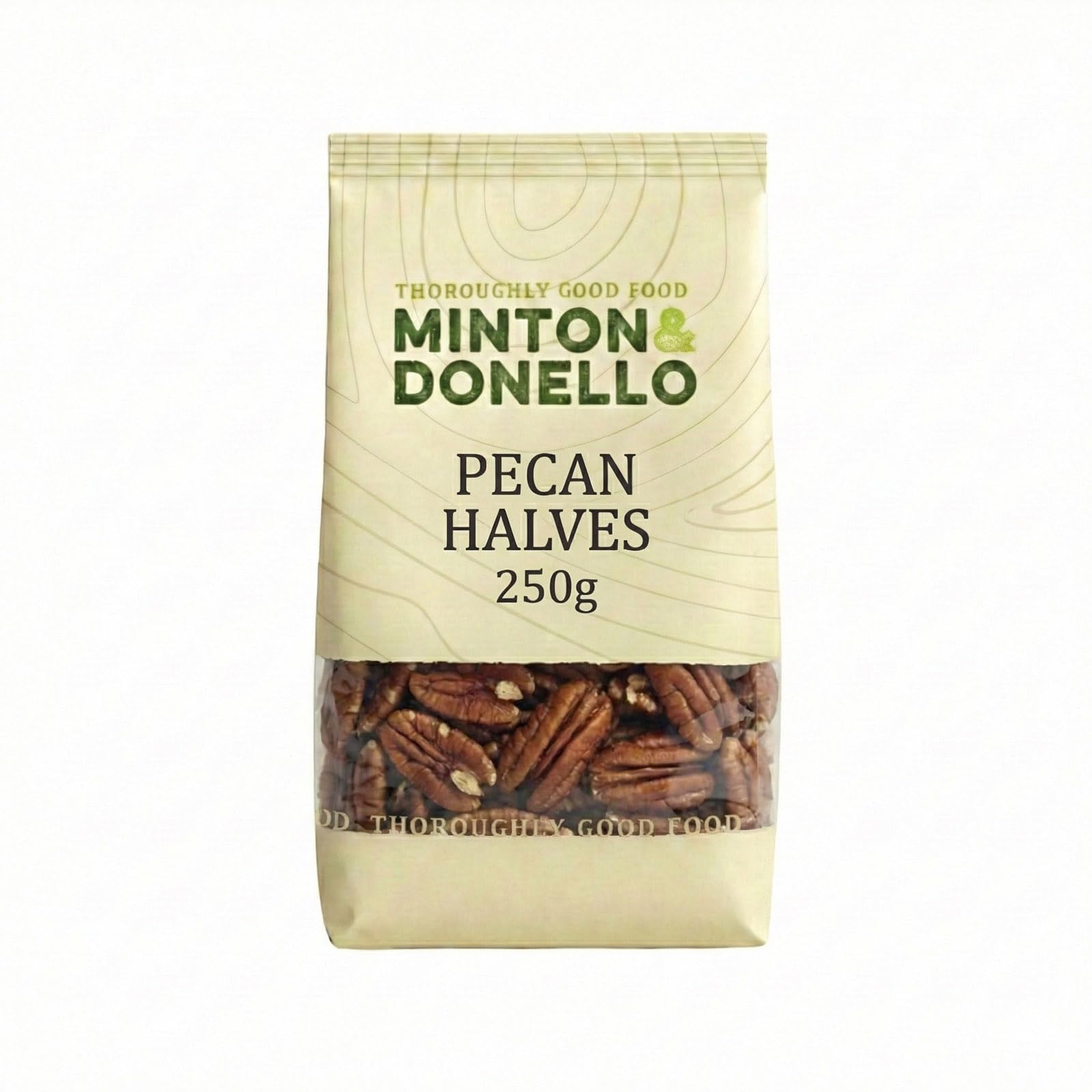 Minton & Donello Pecan Halves - Naturally Sweet & Buttery Flavor | 250g Pack 1