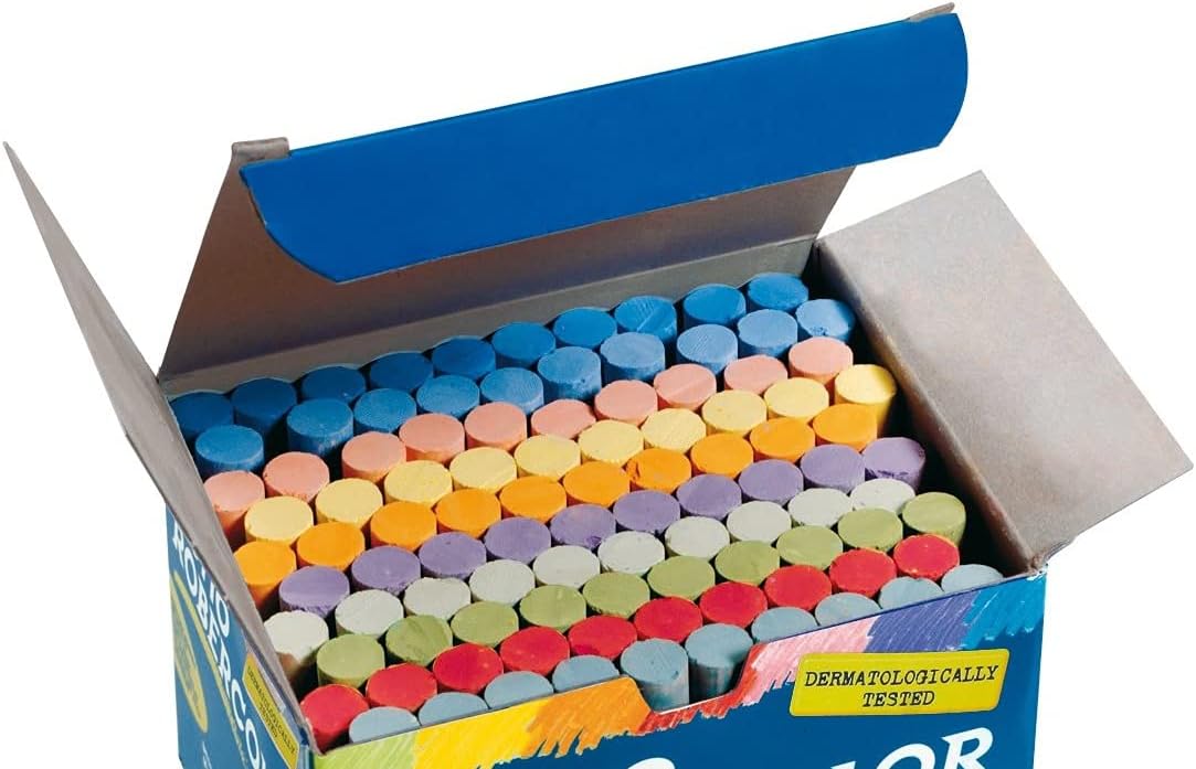 Giotto Robercolor Assorted Chalk - Dust-Free, Dermatologically Tested, Multi-Coloured 3