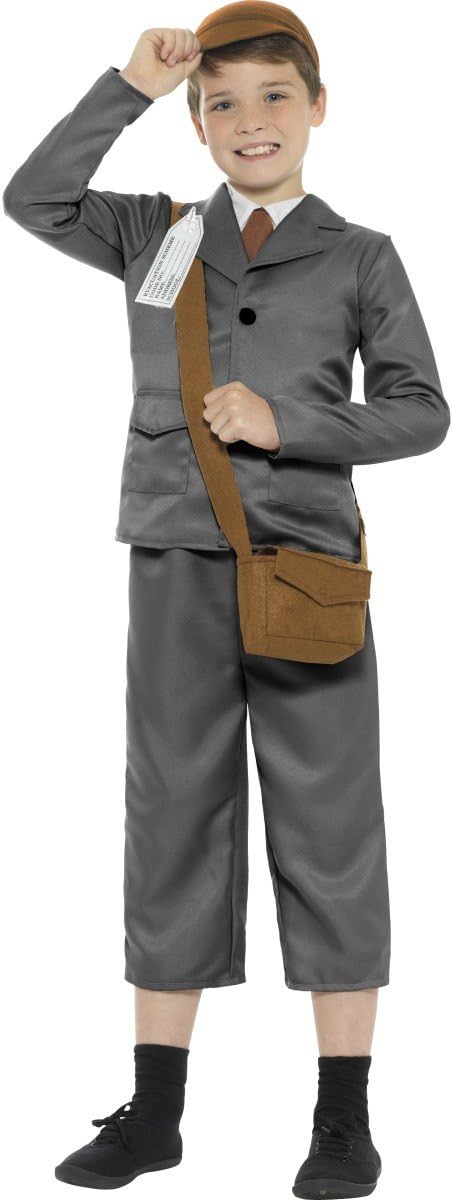 Smiffys WW2 Evacuee Boy Costume - Kids Historical Fancy Dress