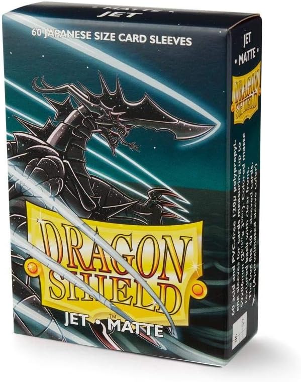 Dragon Shield Matte Japanese Size Sleeves 60pk - Jet Black, Multicolored