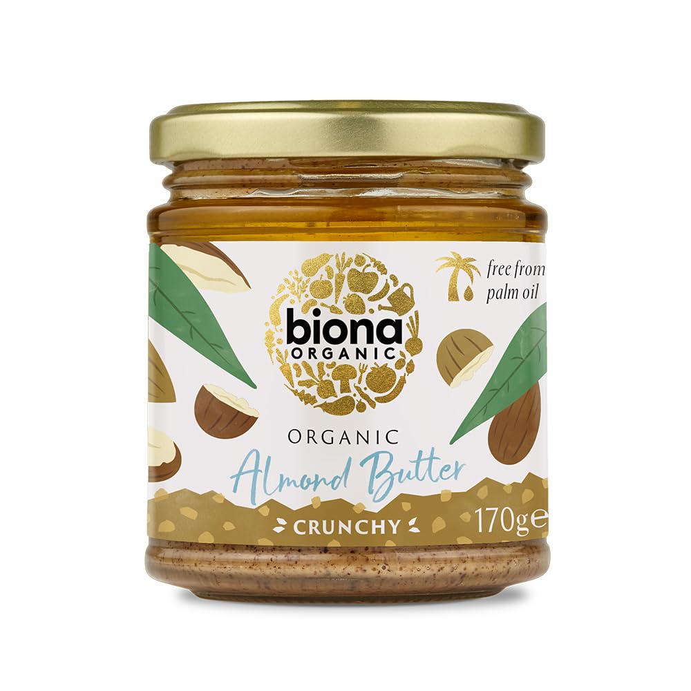 Biona Organic Crunchy Almond Butter 170g (Pack of 6)