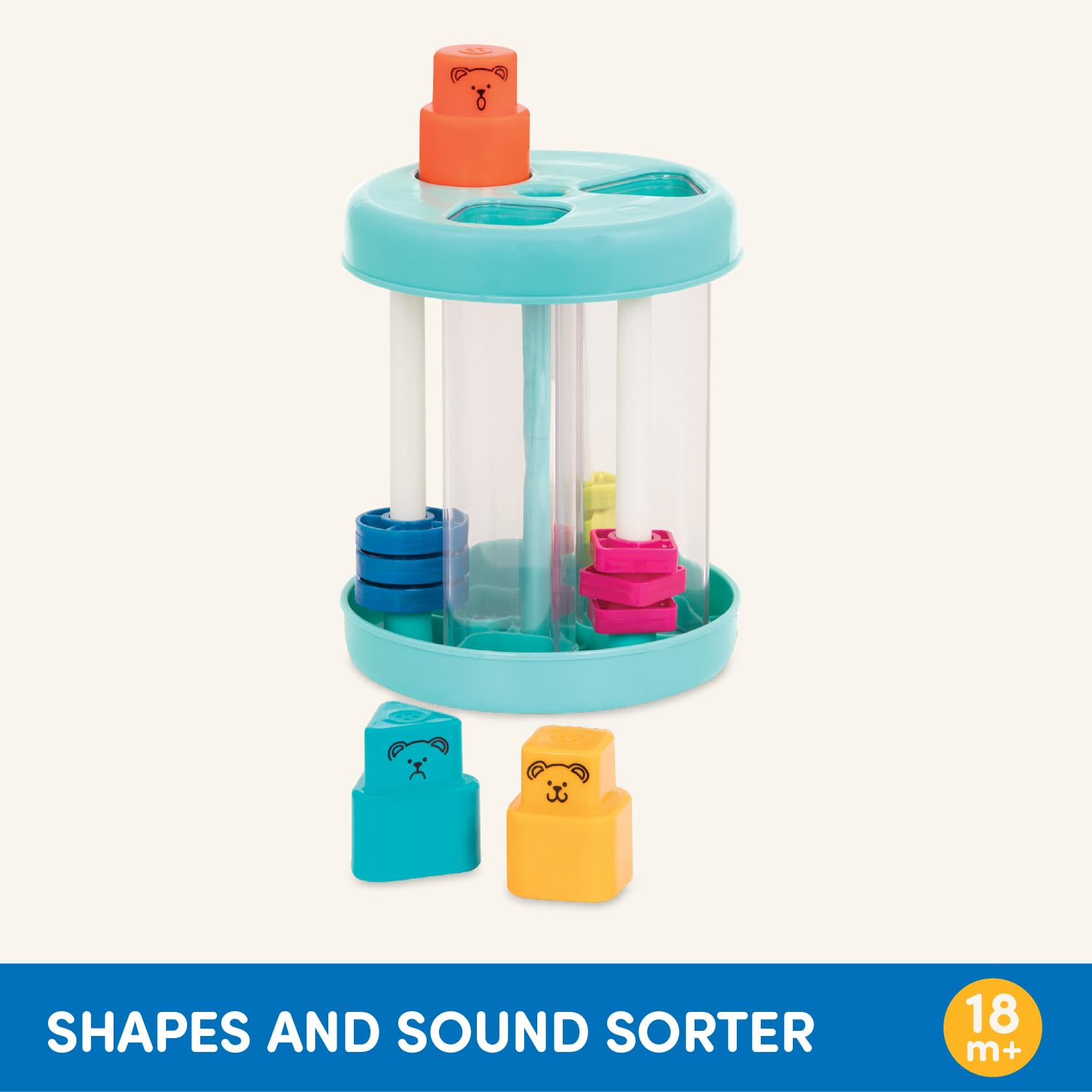 Battat BT2600Z Shapes & Sounds Sorter - Educational Toddler Toy for 18 Months+ 9