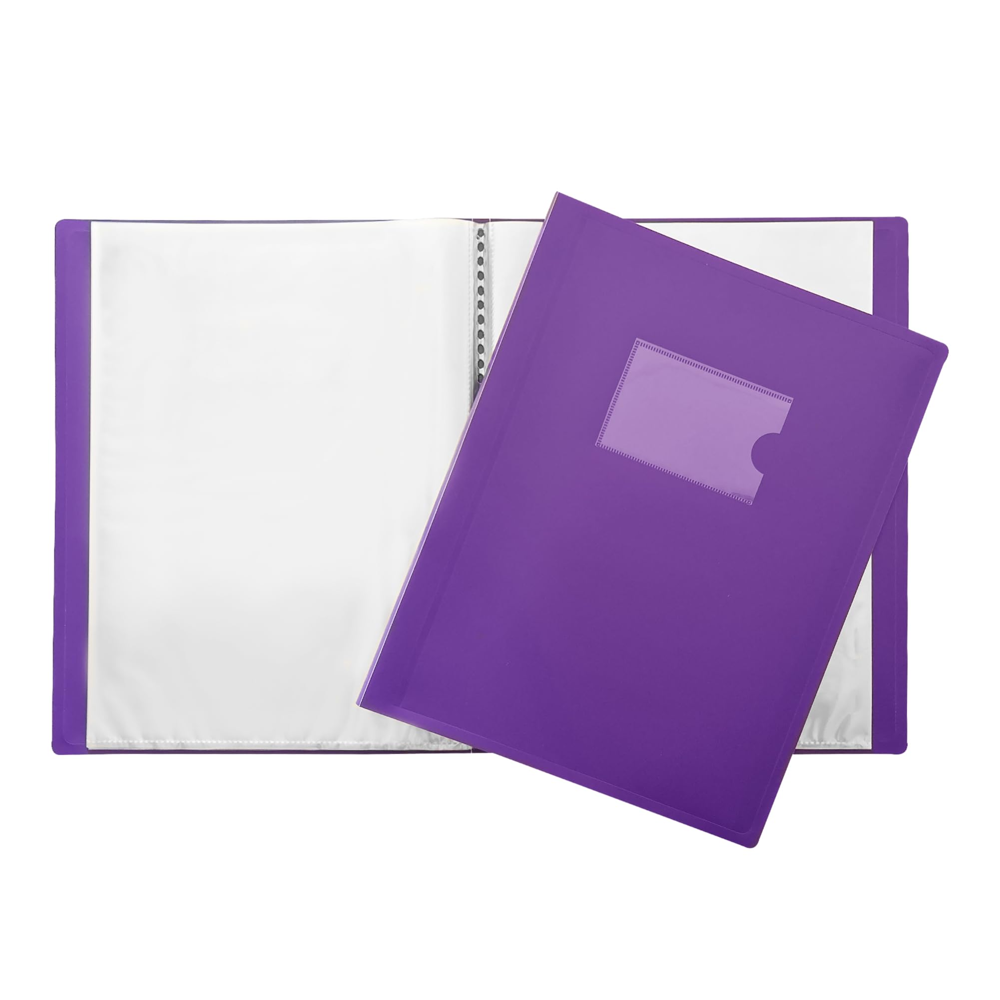 Janrax A4 Purple Presentation Book - 20 Pockets, Flexible Cover, Copy Safe