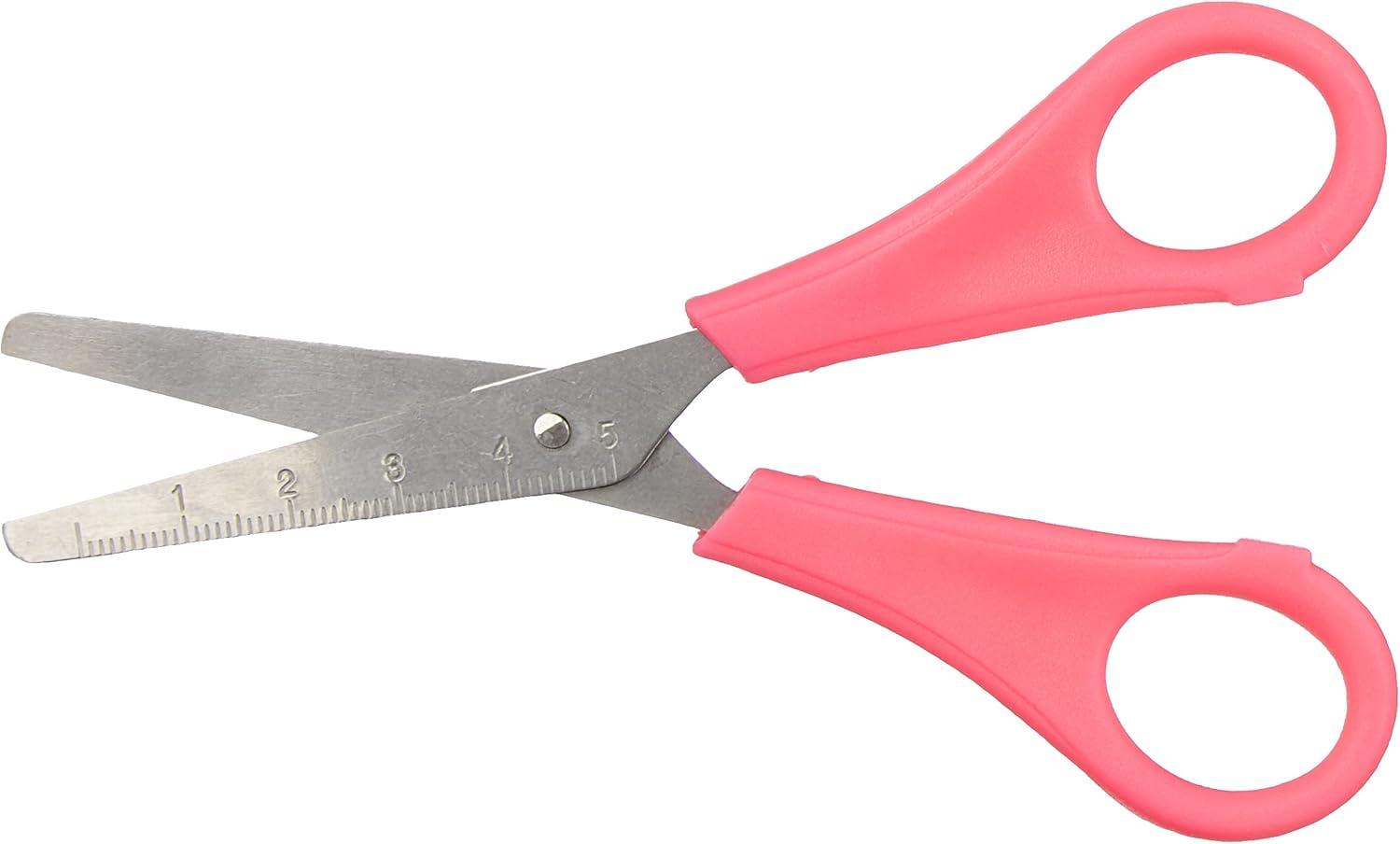 Westcott Kids Scissors - Stainless Steel Blades with 5 cm Scale, Blunt Tip, 5"/13 cm, Pink 3