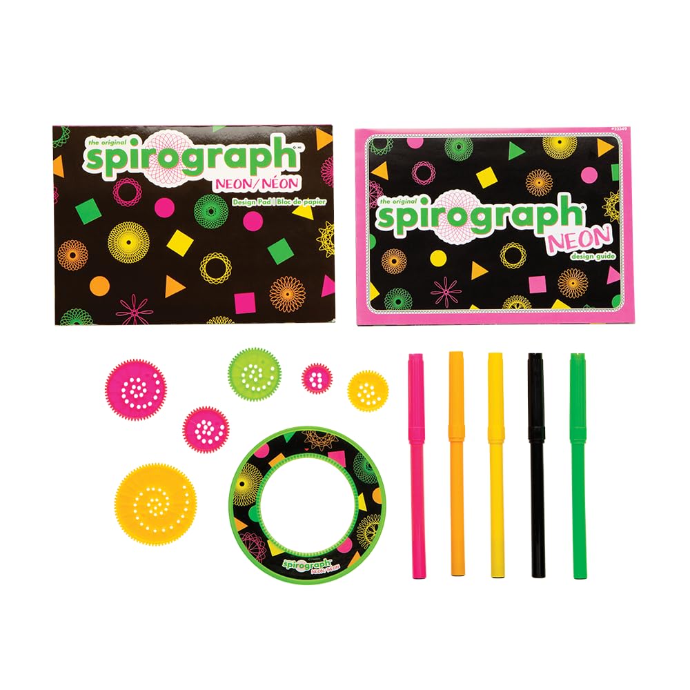 Spirograph Neon - Art and Math Spiral Design Set for Ages 8+ 7