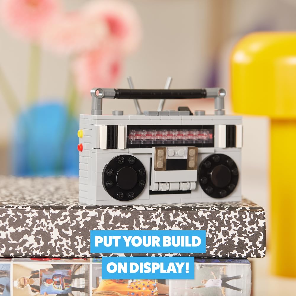 MAX Premium Retro Building Bricks - Cassette Radio Building Set for Kids 3+