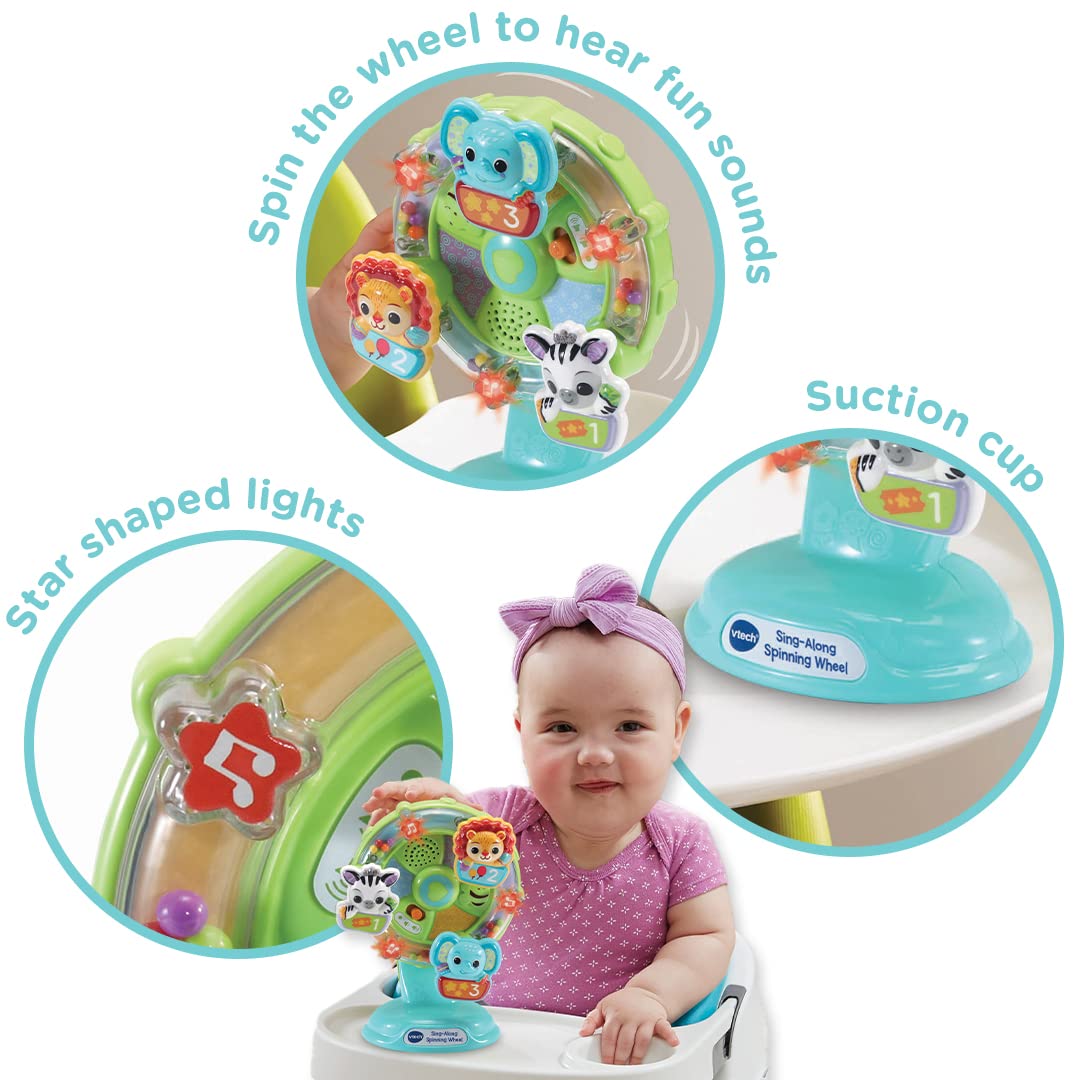 VTech Baby Sing Along Spinning Wheel - Sensory Development & Motor Skills | Ages 6-24 Months