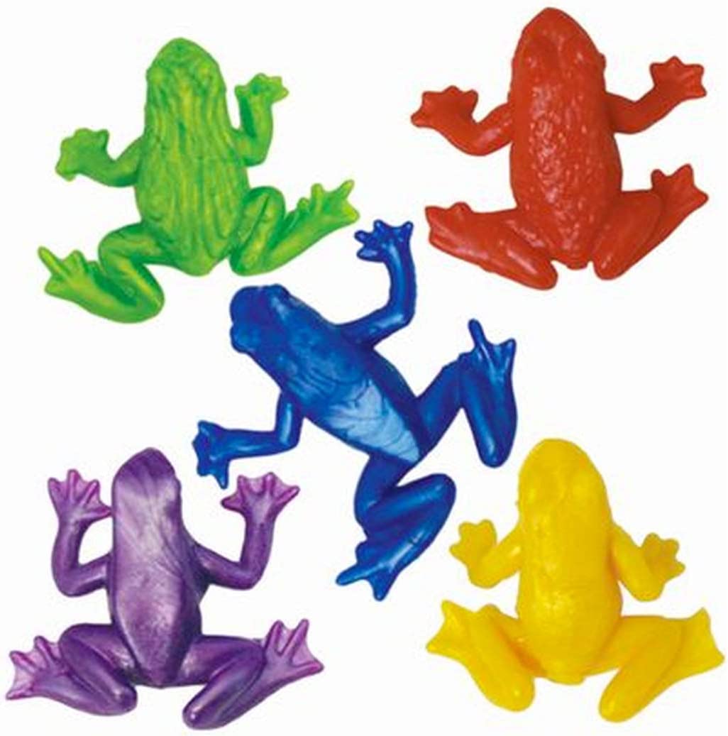 Multicolour Stretchy Frogs Party Bag Fillers - 12Pk for Kids Birthday Favors, Lucky Dip Prizes & Classroom Rewards 3