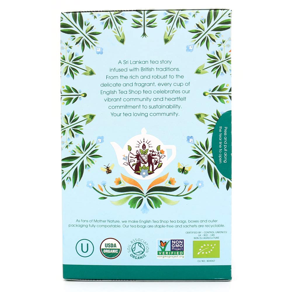 English Tea Shop Organic Pure White Tea - 20 Tea Bag Sachets