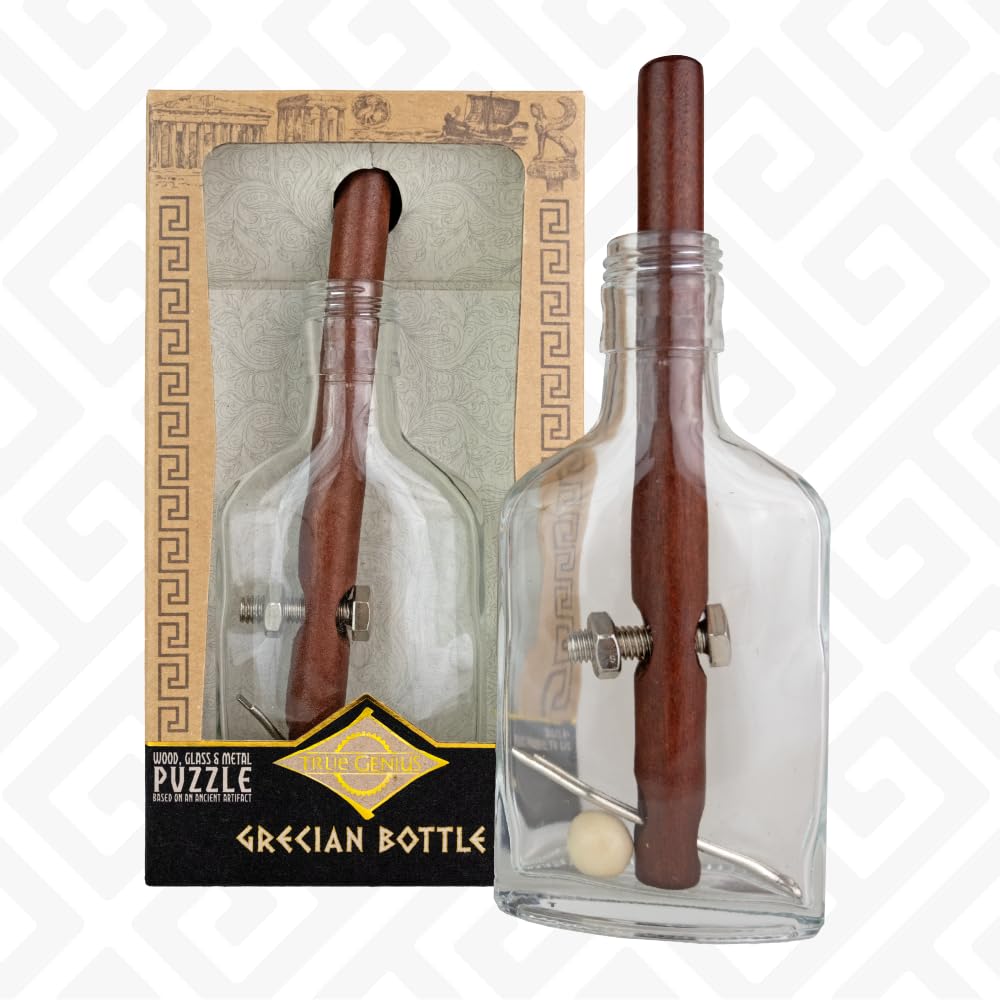 Project Genius True Genius Grecian Bottle Brain Teaser Puzzle - Wooden & Glass 4