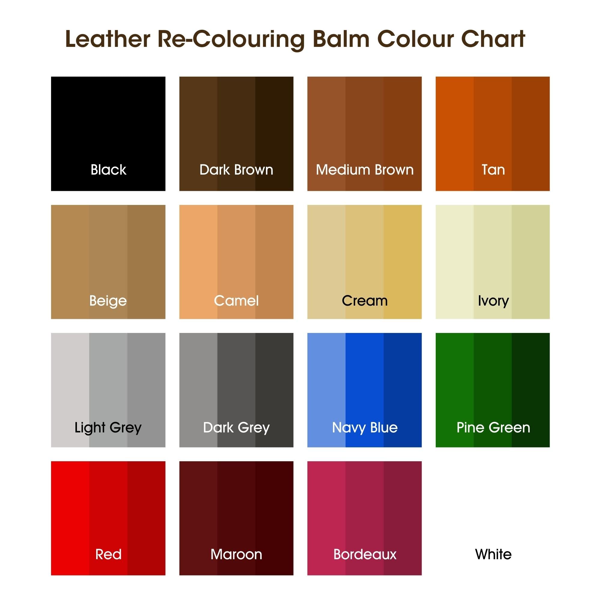Furniture Clinic Leather Recolouring Balm - Ivory Shade for Faded & Scratched Sofas, Car Seats, Shoes, and Clothing