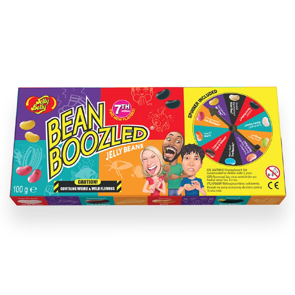 Jelly Belly Beanboozled 100g Spinner Game Giftbox - 7th Edition with Burnt Rubber & Wet Dog Flavors