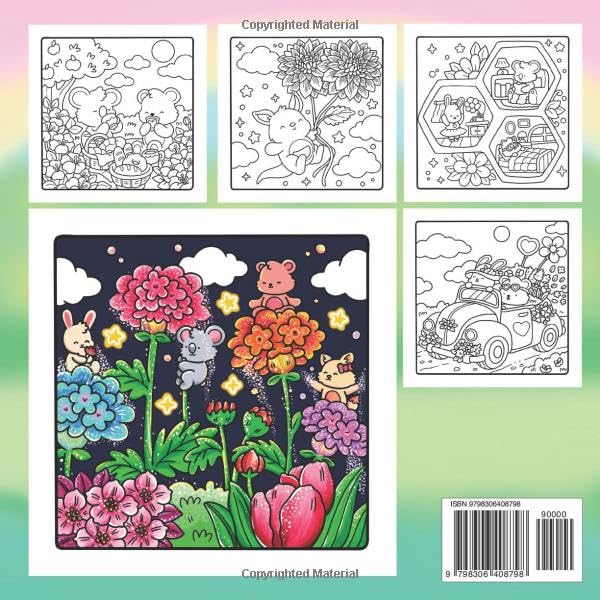 Hygge Nature - Super Cute and Fun Adult Coloring Book: Featuring Adorable Animals and Nature Scenes 3