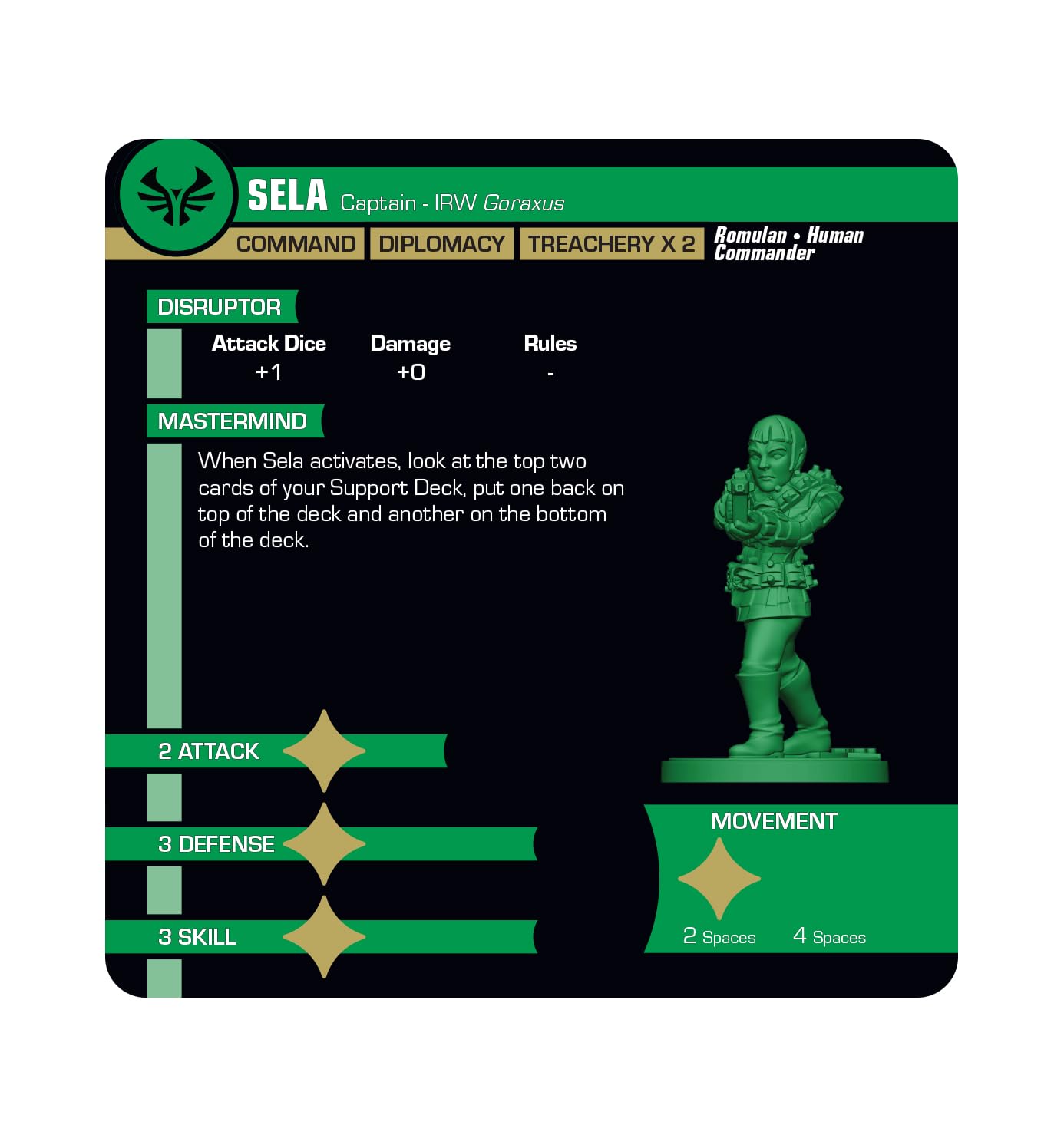 Gale Force Nine Star Trek Away Missions: Romulan Away Team Commander Sela Expansion 6