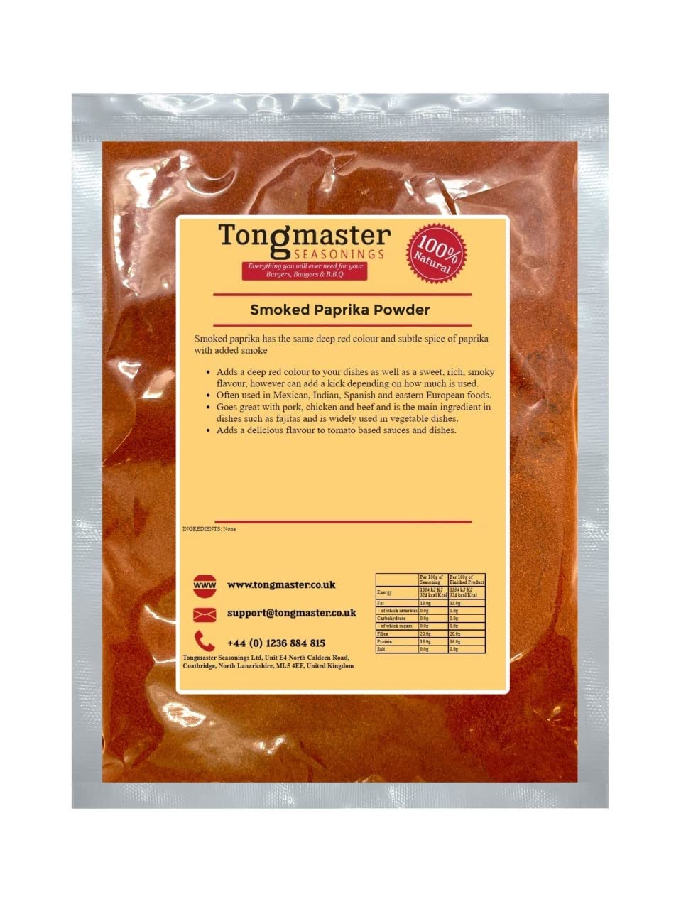 Tongmaster Smoked Paprika Powder - 500g 1
