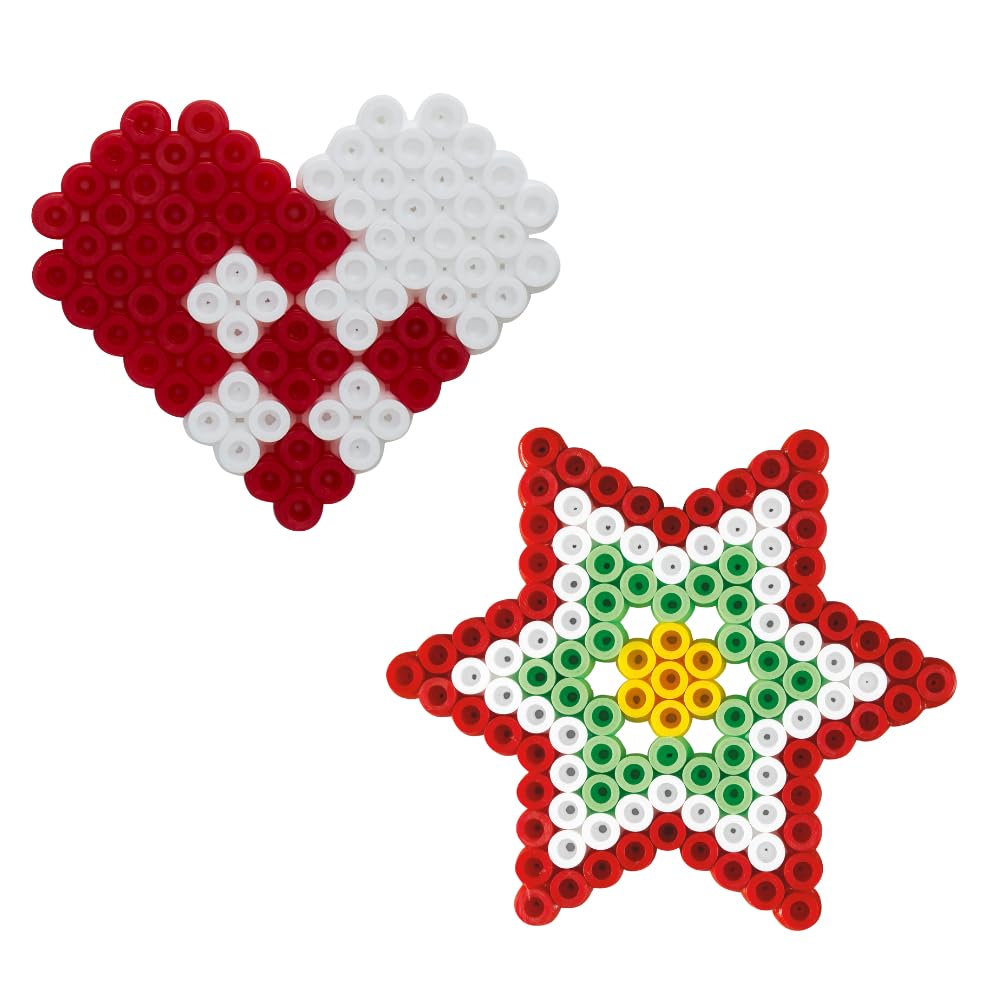 Hama Midi Beads Bucket - 10,000 Assorted Colours Fuse Beads Craft Kit with 2 Pegboards & Ironing Paper 5