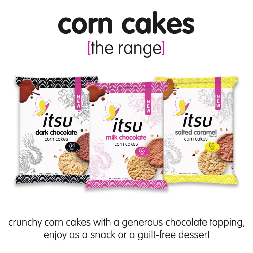 Itsu Dark Chocolate Corn Cakes 34g | Gluten Free | Healthy Snack | Pack of 15 3