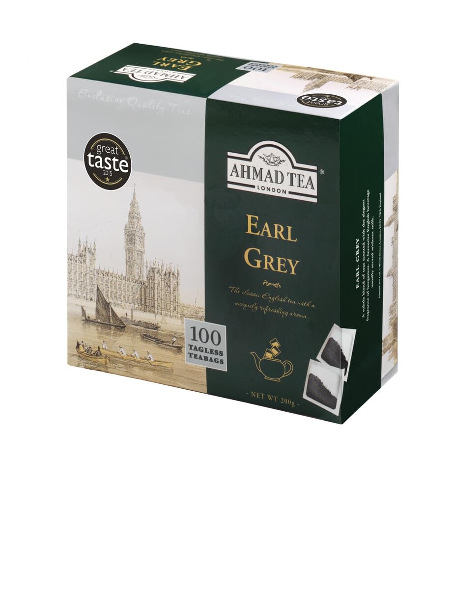 Ahmad Tea - Earl Grey Black Tea (100 Tagless Teabags)